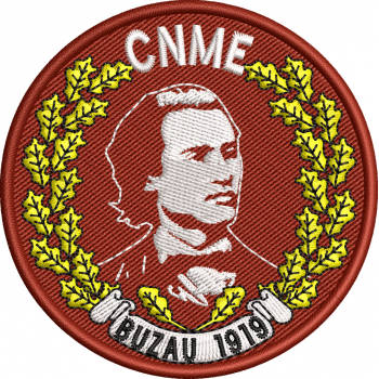 EMBLEMA SCOALA Colegiul Național „Mihai Eminescu” - JUDEȚUL BUZĂU ( ROTUNDA )